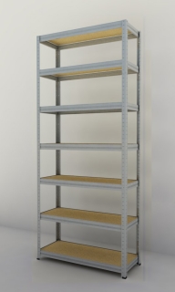 Kovový regál Futur 2000x750x350/7, pozink, 250kg/pol.
