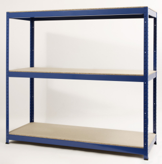 Kovový regál HEAVY 1800x1600x600/5, černá, 600 kg/pol.