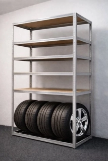 Regál na pneumatiky SUV 2100x1200x600/5, pozink