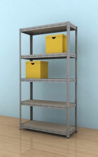 Kovový regál Futur 2100x900x350/5, pozink, 250kg/pol.