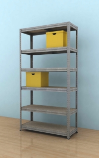 Kovový regál Futur 2100x900x450/6, pozink, 350kg/pol.