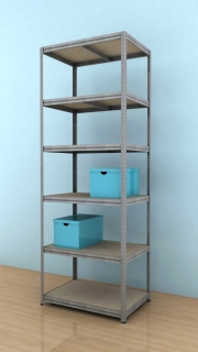 Kovový regál Futur 2400x900x600/6, pozink, 350kg/pol.