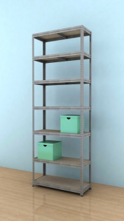 Kovový regál Futur 2400x900x450/7, pozink, 350kg/pol.
