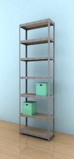 Kovový regál Futur 2400x750x350/7, pozink, 250kg/pol.