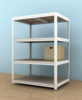 Kovový regál Futur 1100x900x600/4, bílá,350kg/pol.