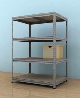 Kovový regál Futur 1100x900x600/4, pozink,350kg/4 pol.
