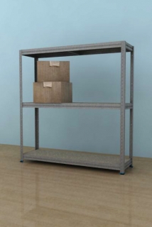 Kovový regál Futur 900x900x450/3, pozink,350kg/pol.